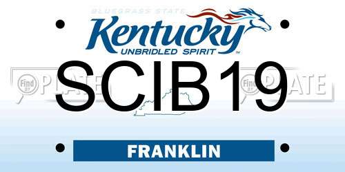 SCIB19 Kentucky License Plate