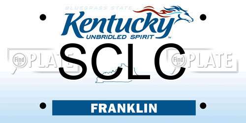 SCLC Kentucky License Plate