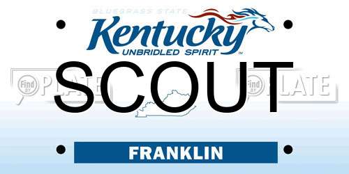 SCOUT Kentucky License Plate