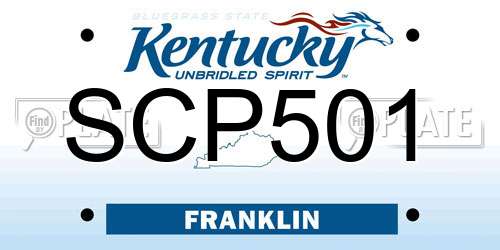 SCP501 Kentucky License Plate