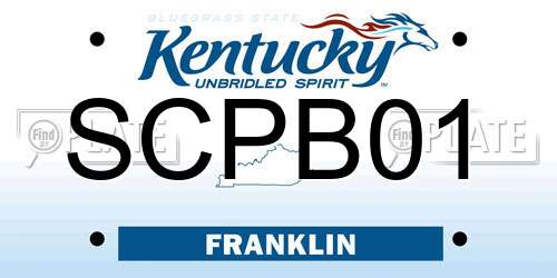 SCPB01 Kentucky License Plate