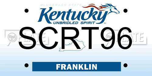 SCRT96 Kentucky License Plate