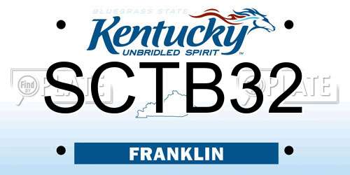 SCTB32 Kentucky License Plate