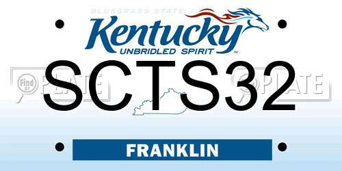 SCTS32 Kentucky License Plate
