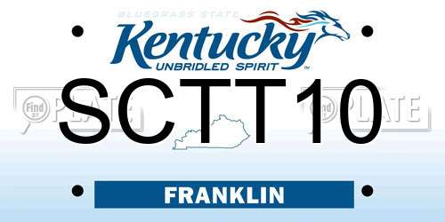SCTT10 Kentucky License Plate