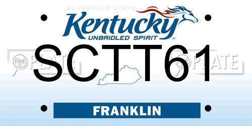 SCTT61 Kentucky License Plate