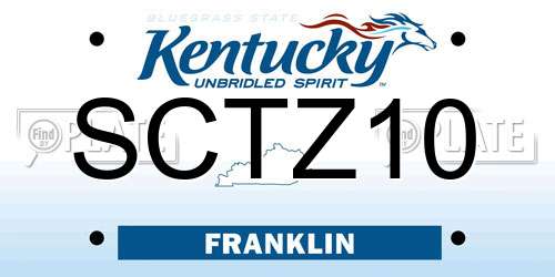 SCTZ10 Kentucky License Plate