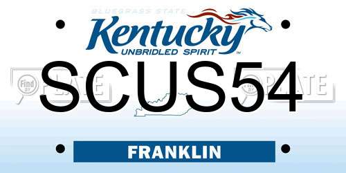 SCUS54 Kentucky License Plate
