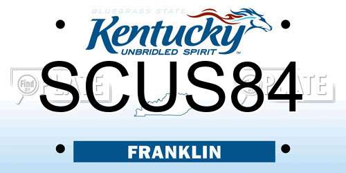 SCUS84 Kentucky License Plate