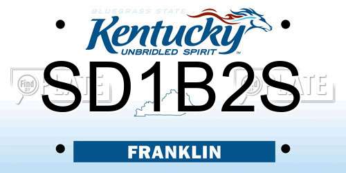 SD1B2S Kentucky License Plate