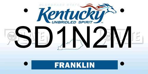 SD1N2M Kentucky License Plate
