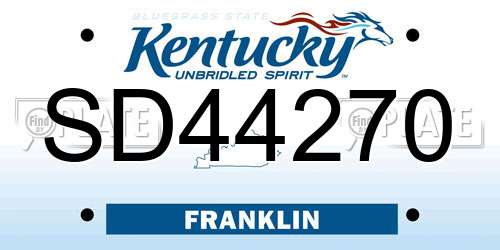 SD44270 Kentucky License Plate