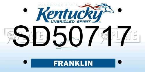SD50717 Kentucky License Plate