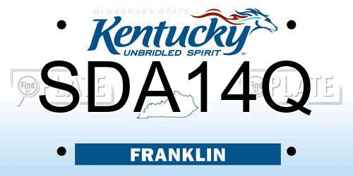 SDA14Q Kentucky License Plate