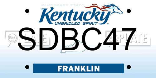 SDBC47 Kentucky License Plate