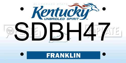 SDBH47 Kentucky License Plate
