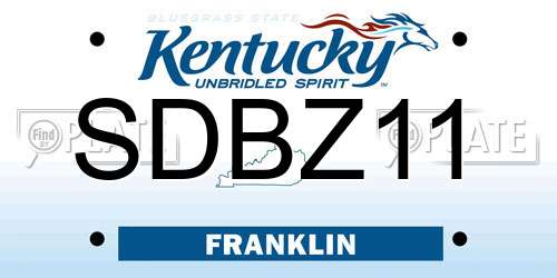 SDBZ11 Kentucky License Plate