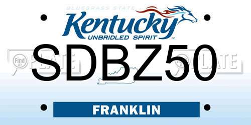 SDBZ50 Kentucky License Plate