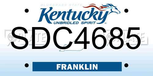 SDC4685 Kentucky License Plate