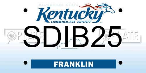 SDIB25 Kentucky License Plate