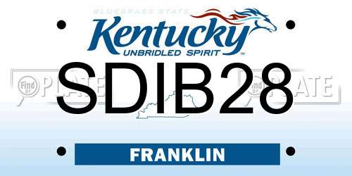 SDIB28 Kentucky License Plate