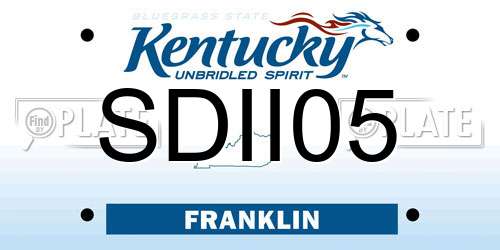 SDII05 Kentucky License Plate