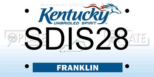 SDIS28 Kentucky License Plate