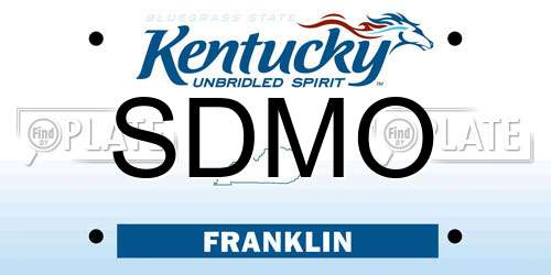 SDMO Kentucky License Plate