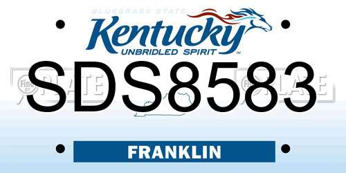 SDS8583 Kentucky License Plate