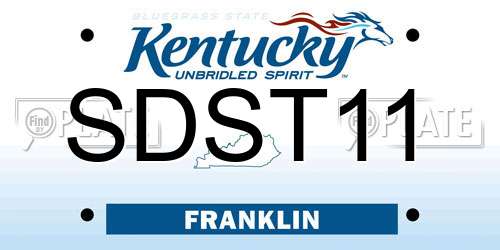 SDST11 Kentucky License Plate