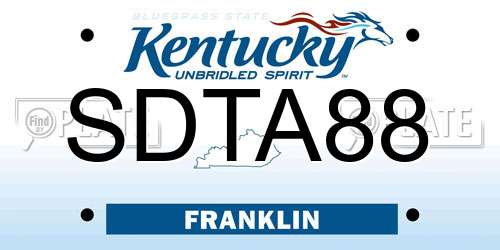 SDTA88 Kentucky License Plate