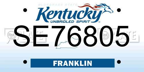 SE76805 Kentucky License Plate