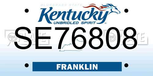 SE76808 Kentucky License Plate