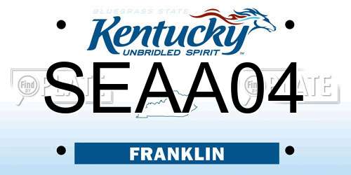 SEAA04 Kentucky License Plate