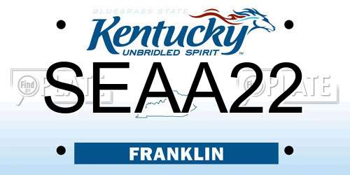 SEAA22 Kentucky License Plate