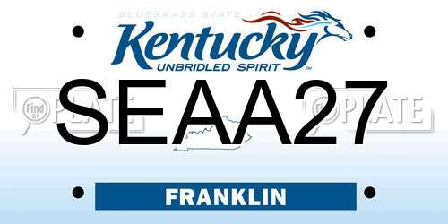 SEAA27 Kentucky License Plate