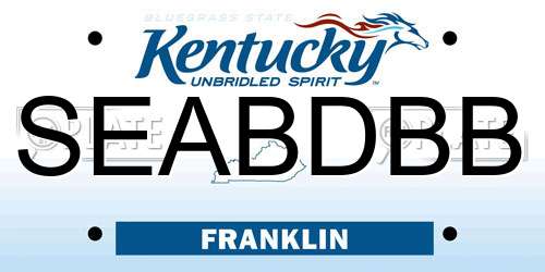 SEABDBB Kentucky License Plate
