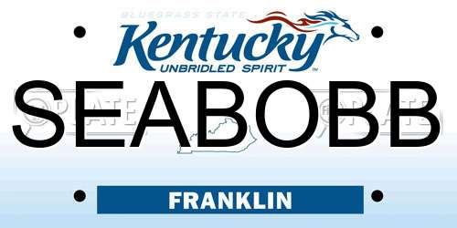 SEABOBB Kentucky License Plate