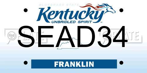 SEAD34 Kentucky License Plate