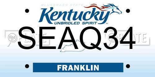 SEAQ34 Kentucky License Plate