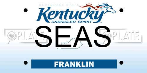 SEAS Kentucky License Plate