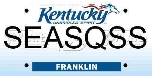 SEASQSS Kentucky License Plate