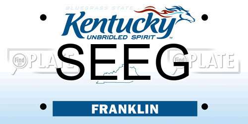 SEEG Kentucky License Plate