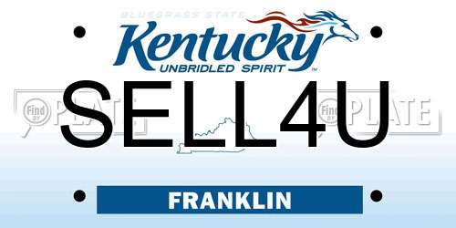 SELL4U Kentucky License Plate