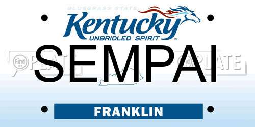 SEMPAI Kentucky License Plate