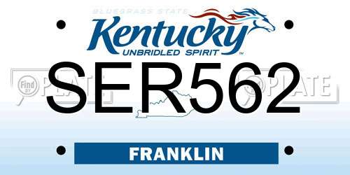 SER562 Kentucky License Plate