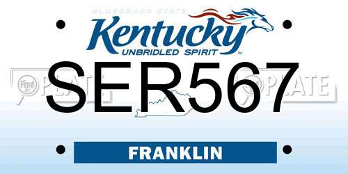 SER567 Kentucky License Plate