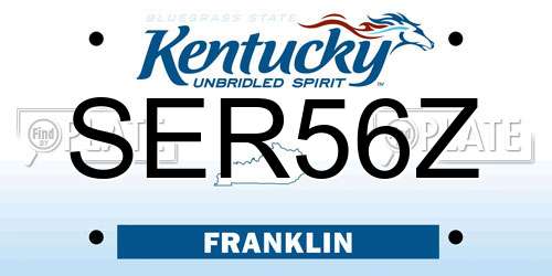 SER56Z Kentucky License Plate