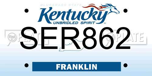 SER862 Kentucky License Plate
