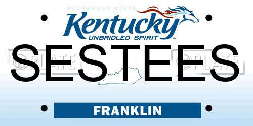 SESTEES Kentucky License Plate